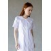 Белый медицинский халат Полина с коротким рукавом фото