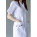 Медицинский женский халат  Милана с отделкой софт фото